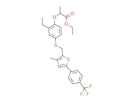 ethyl 2-{2-ethyl-4-[(4-methyl-2-(4-trifluoromethylphenyl)thiazol-5-yl)methylthio]phenoxy}propanoate