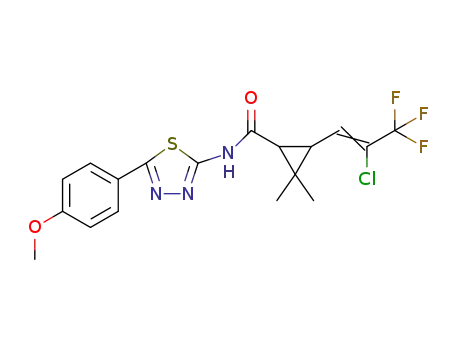 3-(2-chloro-3,3,3-trifluoroprop-1-enyl)-2,2-dimethyl-N-[5-(4-methoxyphenyl)-1,3,4-thiadiazol-2-yl]cyclopropanecarboxamide
