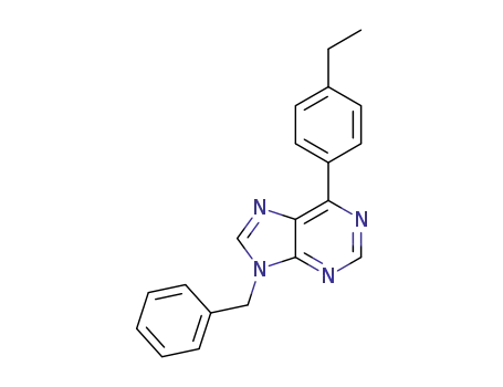 Molecular Structure of 1346993-67-6 (9-benzyl-6-(4-ethylphenyl)-9H-purine)