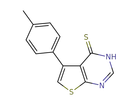 Molecular Structure of 307512-34-1 (5-(4-METHYLPHENYL)THIENO[2,3-D]PYRIMIDINE-4(3H)-THIONE)