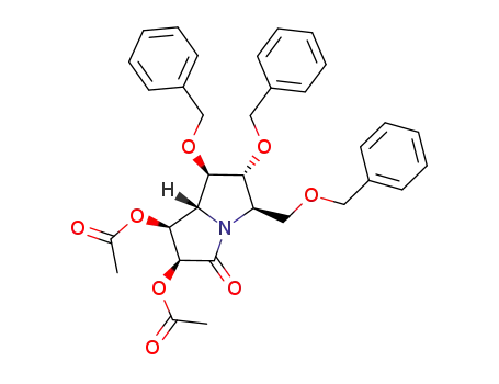 (1S,2S,5R,6R,7R,7aS)-1,2-bis(acetyloxy)-6,7-bis(benzyloxy)-5-(benzyloxymethyl)pyrrolizidin-3-one