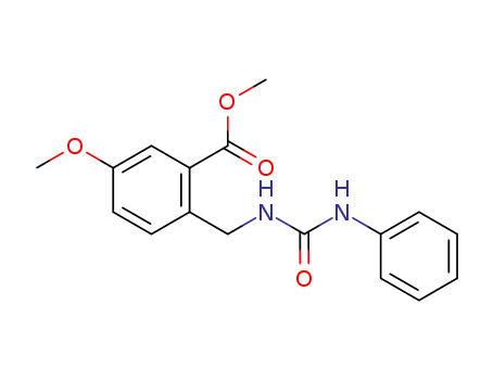 Molecular Structure of 1355049-10-3 (methyl 2-{[(anilinocarbonyl)amino]methyl}-5-methoxybenzoate)
