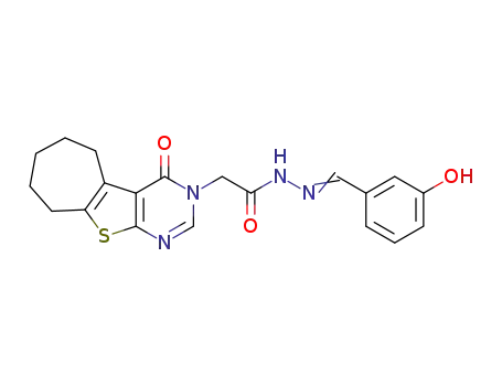 N'-[(3-hydroxyphenyl)methylene]-(4-oxo-6,7,8,9-tetrahydro-5H-cyclohepta [4,5]thieno[2,3-d]pyrimidin-3(4H)-yl)acetohydrazone