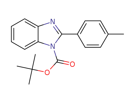 Molecular Structure of 1281987-65-2 (tert-butyl 2-p-tolyl-1H-benzo[d]imidazole-1-carboxylate)