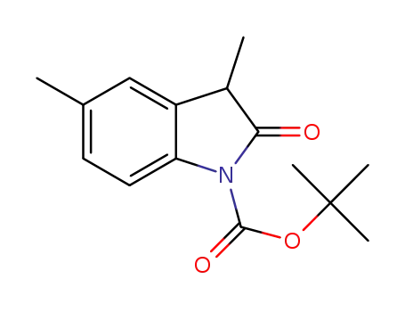 Molecular Structure of 1262759-24-9 (tert-butyl 3,5-dimethyl-2-oxoindoline-1-carboxylate)