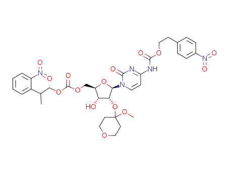 N<sub>4</sub>-{[2-(4-nitrophenyl)ethoxy]carbonyl}-2'-O-(tetrahydro-4-methoxy-2H-pyran-4-yl)cytidine 5'-[2-(2-nitrophenyl)propyl carbonate]