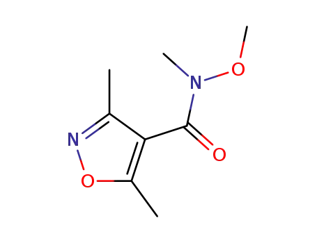 Molecular Structure of 1223452-45-6 (3,5-DiMethyl-isoxazole-4-carboxylic acid Methoxy-Methyl-aMide)