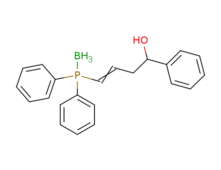 Molecular Structure of 1262225-13-7 ((4-hydroxy-4-phenyl-but-1-en-1-yl)diphenylphosphine-borane)