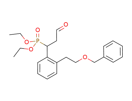 Molecular Structure of 1313733-79-7 (diethyl 1-(2-(2-(benzyloxy)ethyl)phenyl)-3-oxopropylphosphonate)