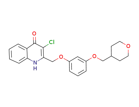 3-chloro-2-{[3-(tetrahydro-2H-pyran-4-ylmethoxy)phenoxy]methyl}quinolin-4(1H)-one