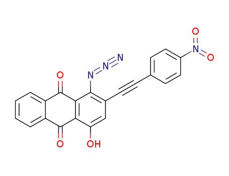 Molecular Structure of 1338810-44-8 (1-azido-4-hydroxy-2-[(4-nitrophenyl)ethynyl]anthracene-9,10-dione)