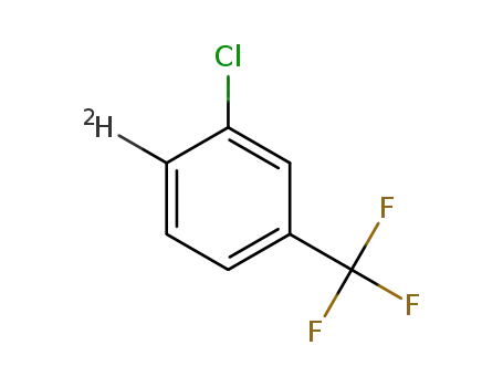 Molecular Structure of 1289519-64-7 (6-deutero-1-chloro-3-(trifluoromethyl)benzene)