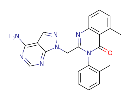 4(3H)-Quinazolinone, 2-[(4-amino-1H-pyrazolo[3,4-d]pyrimidin-1-yl)methyl]-5-methyl-3-(2-methylphenyl)-