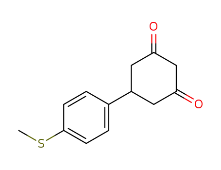 Molecular Structure of 144128-74-5 (5-(4-METHYLSULFANYL-PHENYL)-CYCLOHEXANE-1,3-DIONE)