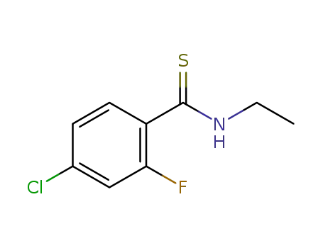 Molecular Structure of 1269242-19-4 (4-chloro-N-ethyl-2-fluorobenzenecarbothioamide)