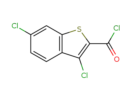 Molecular Structure of 34576-85-7 (3,6-DICHLORO-BENZO[B]THIOPHENE-2-CARBONYL CHLORIDE)