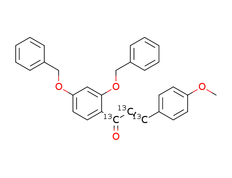 3-(4-methoxyphenyl)-1-[2,4-bis(benzyloxy)phenyl]-2-[1,2,3-<sup>(13)</sup>C<sub>3</sub>]propen-1-one