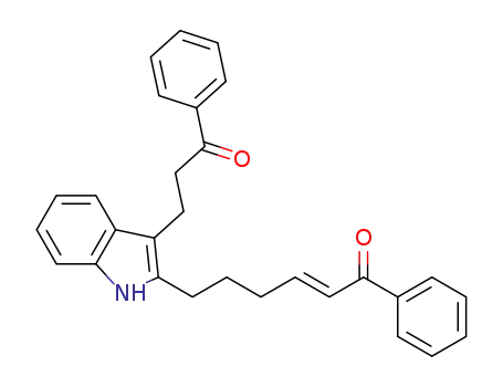 (E)-6-(3-(3-oxo-3-phenylpropyl)-1H-indol-2-yl)-1-phenylhex-2-en-1-one