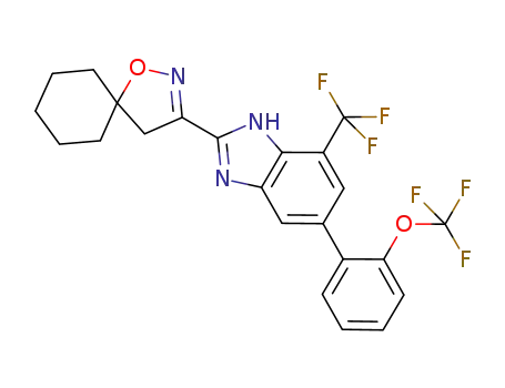 3-[5-(2-trifluoromethoxyphenyl)-7-trifluoromethyl-1H-benzimidazol-2-yl]-1-oxa-2-azaspiro[4.5]dec-2-ene