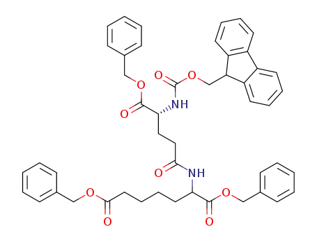 dibenzyl 2-((R)-4-(((-(9H-fluoren-9-yl)methoxy)carbonyl)amino)-5-(benzyloxy)-5-oxopentanamido)heptanedioate