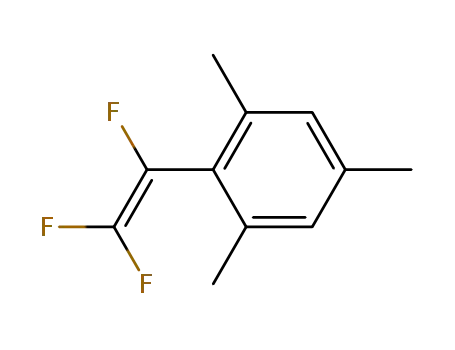 Molecular Structure of 2972-89-6 (1,3,5-trimethyl-2-(1,2,2-trifluorovinyl)benzene)