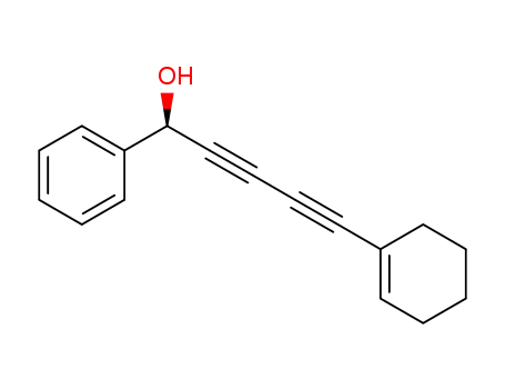 Molecular Structure of 1314872-09-7 ((R)-5-cyclohexenyl-1-phenylpenta-2,4-diyn-1-ol)