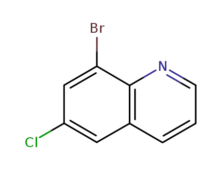 Molecular Structure of 16567-11-6 (8-BROMO-6-CHLOROQUINOLINE)