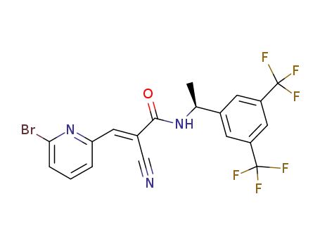 (S,E)-N-(1-(3,5-bis(trifluoromethyl)phenyl)ethyl)-3-(6-bromopyridin-2-yl)-2-cyanoacrylamide