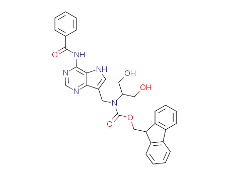 (9H-Fluoren-9-yl)methyl (4-benzamido-5H-pyrrolo[3,2-d]pyrimidin-7-yl)methyl(1,3-dihydroxypropan-2-yl)carbamate