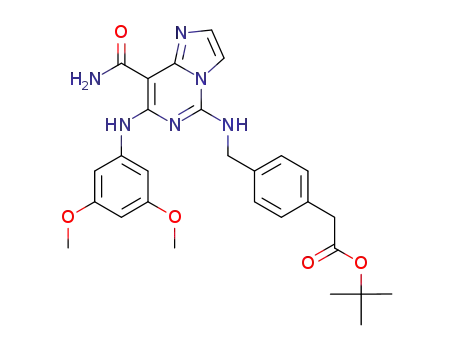 tert-butyl (4-{[8-carbamoyl-7-(3,5-dimethoxyphenylamino)imidazo[1,2-c]pyrimidin-5-ylamino]methyl}phenyl)acetate