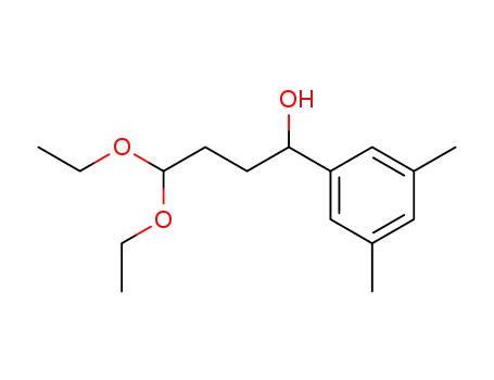 Molecular Structure of 1258208-42-2 (1-(3,5-dimethylphenyl)-4,4-diethoxybutan-1-ol)