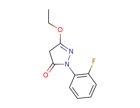 Molecular Structure of 1345958-19-1 (5-ethoxy-2-(2-fluorophenyl)-2,4-dihydro-3H-pyrazol-3-one)