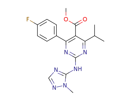 methyl (4-(4-fluorophenyl)-6-isopropyl-2-(1-methyl-1H-1,2,4-triazol-5-yl)amino)pyrimidine-5-carboxylate