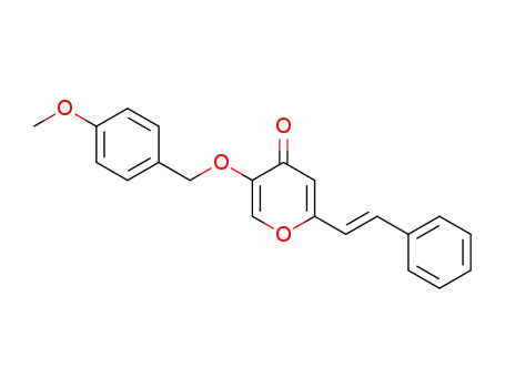 (E)-5-(4-methoxybenzyloxy)-2-styryl-4H-pyran-4-one