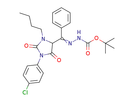 tert-butyl 2-{[3-butyl-1-(4-chlorophenyl)-2,5-dioxoimidazolidin-4-yl](phenyl)methylene}hydrazinecarboxylate