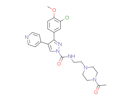 N-(2-(4-acetylpiperazin-1-yl)ethyl)-3-(3-chloro-4-methoxyphenyl)-4-(pyridin-4-yl)-1H-pyrazole-1-carboxamide