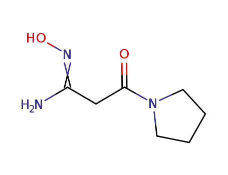 Molecular Structure of 57399-51-6 (N-HYDROXY-3-OXO-3-PYRROLIDIN-1-YLPROPANIMIDAMIDE)