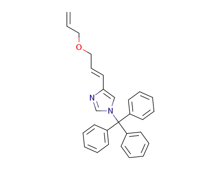 Molecular Structure of 1300748-79-1 ((E)-3-(1-triphenylmethylimidazol-4-yl)-2-propenyl 2-propenyl ether)