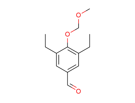 Molecular Structure of 1313376-36-1 (3,5-diethyl-4-(methoxymethoxy)benzaldehyde)