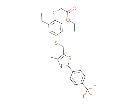 ethyl 2-{2-ethyl-4-[(4-methyl-2-(4-trifluoromethylphenyl)thiazol-5-yl)methylthio]phenoxy}acetate