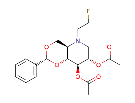 2,3-di-O-acetyl-4,6-O-benzylidene-1,5-dideoxy-N-(2-fluoroethyl)-1,5-imino-D-glucitol