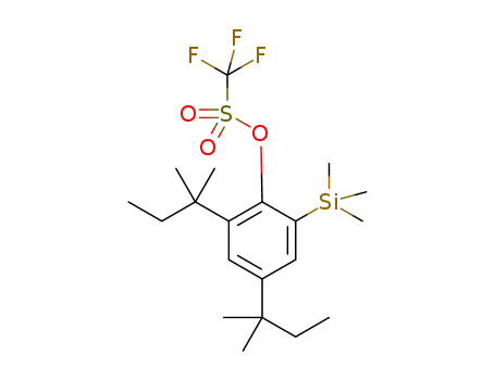 Molecular Structure of 1334501-51-7 (2,4-di-tert-pentyl-6-(trimethylsilyl)phenyl trifluoromethanesulfonate)