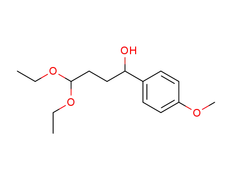 Molecular Structure of 1258208-39-7 (4,4-diethoxy-1-(4-methoxyphenyl)butan-1-ol)
