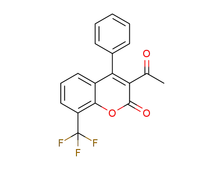 3-acetyl-4-phenyl-8-(trifluoromethyl)-2H-chromen-2-one