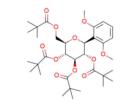 2,3,4,6-tetra-O-pivaloyl 1-(2,6-dimethoxyphenyl)-1-deoxy-β-D-glucopyranose