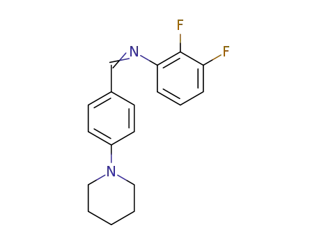 Molecular Structure of 1268812-37-8 (N-(4-(piperidin-1-yl)benzylidene)-2,3-difluorobenzenamine)