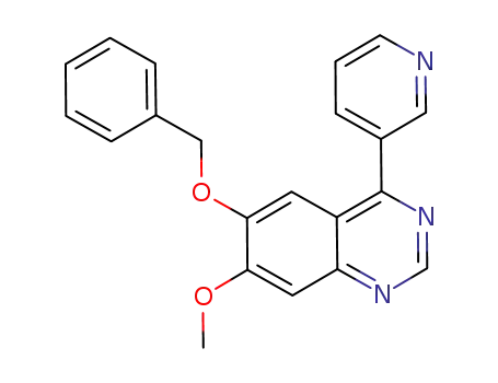 Molecular Structure of 1006889-93-5 (6-(benzyloxy)-7-methoxy-4-(pyridin-3-yl)quinazoline)