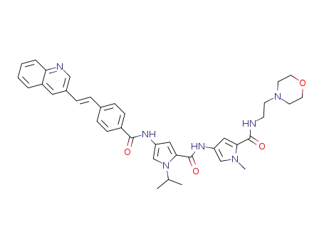 4-({[1-isopropyl-4-({4-[(E)-2-(3-quinolinyl)ethenyl]benzoyl}amino)-1H-pyrrol-2-yl]carbonyl}amino)-1-methyl-N-[2-(4-morpholinyl)ethyl]-1H-pyrrole-2-carboxamide
