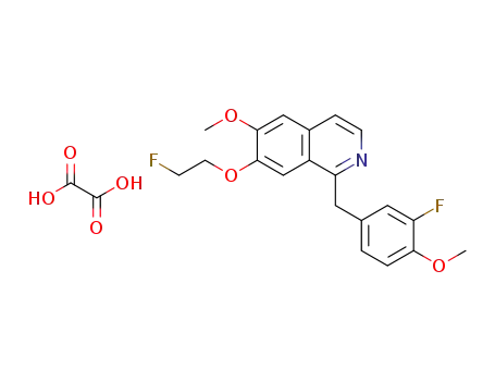 1-(3-fluoro-4-methoxybenzyl)-7-(2-fluoroethoxy)-6-methoxyisoquinoline oxalate