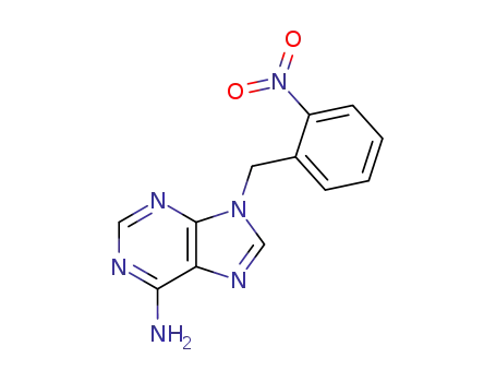 Molecular Structure of 10549-96-9 (9H-Purin-6-amine, 9-[(2-nitrophenyl)methyl]-)